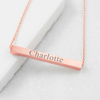 Charlotte Name Necklace Bar Design